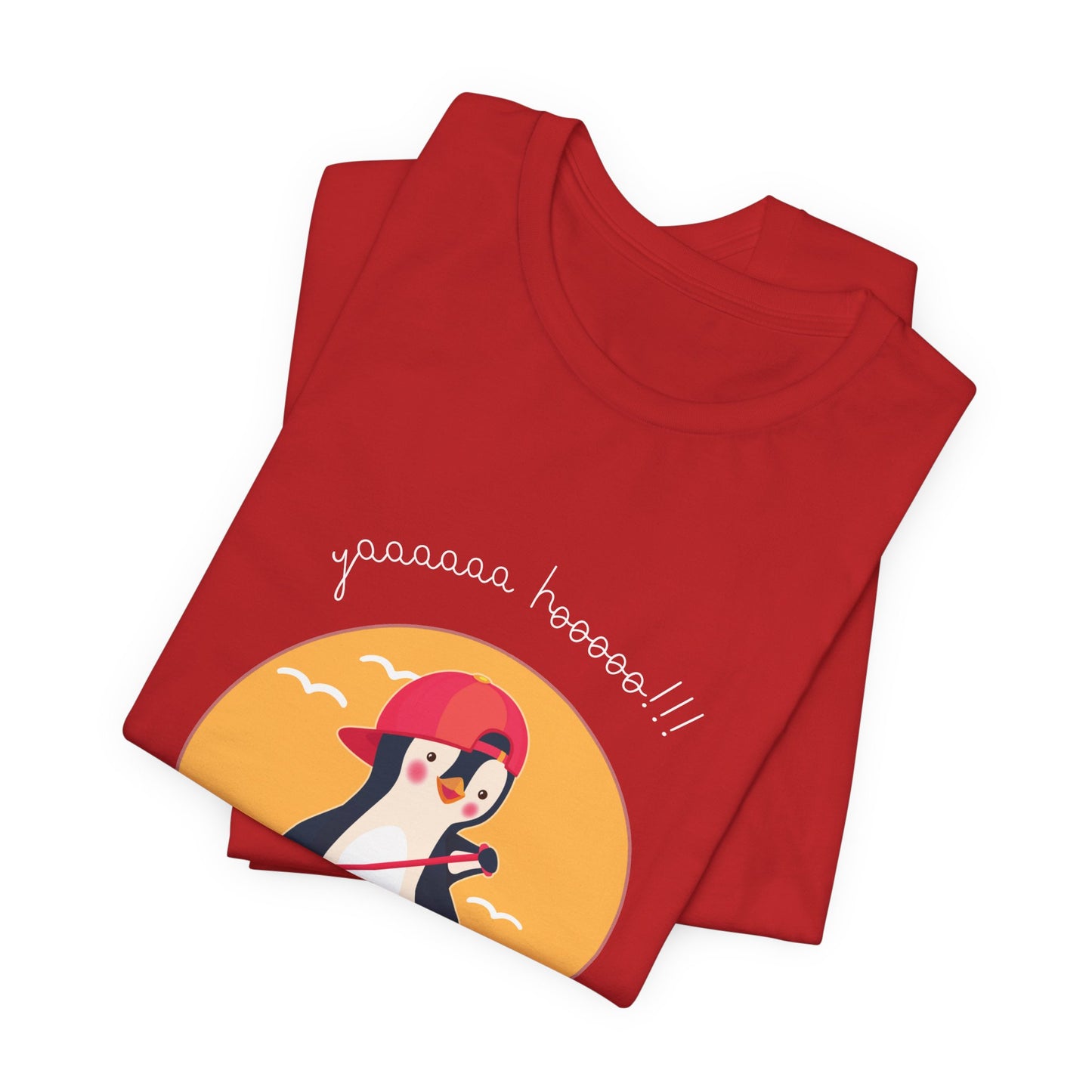 Cute Penguin Surfing Tee, Unisex