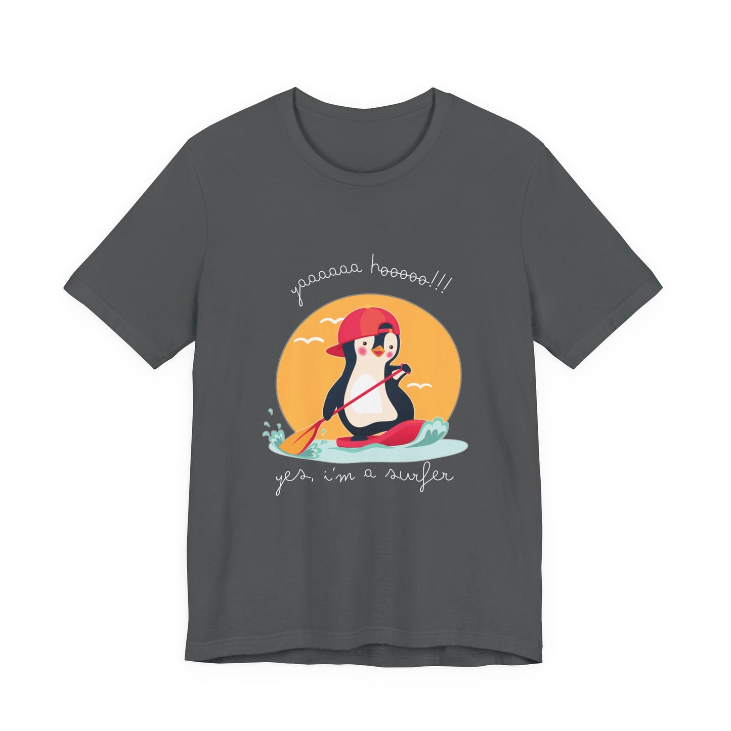 Cute Penguin Surfing Tee, Unisex