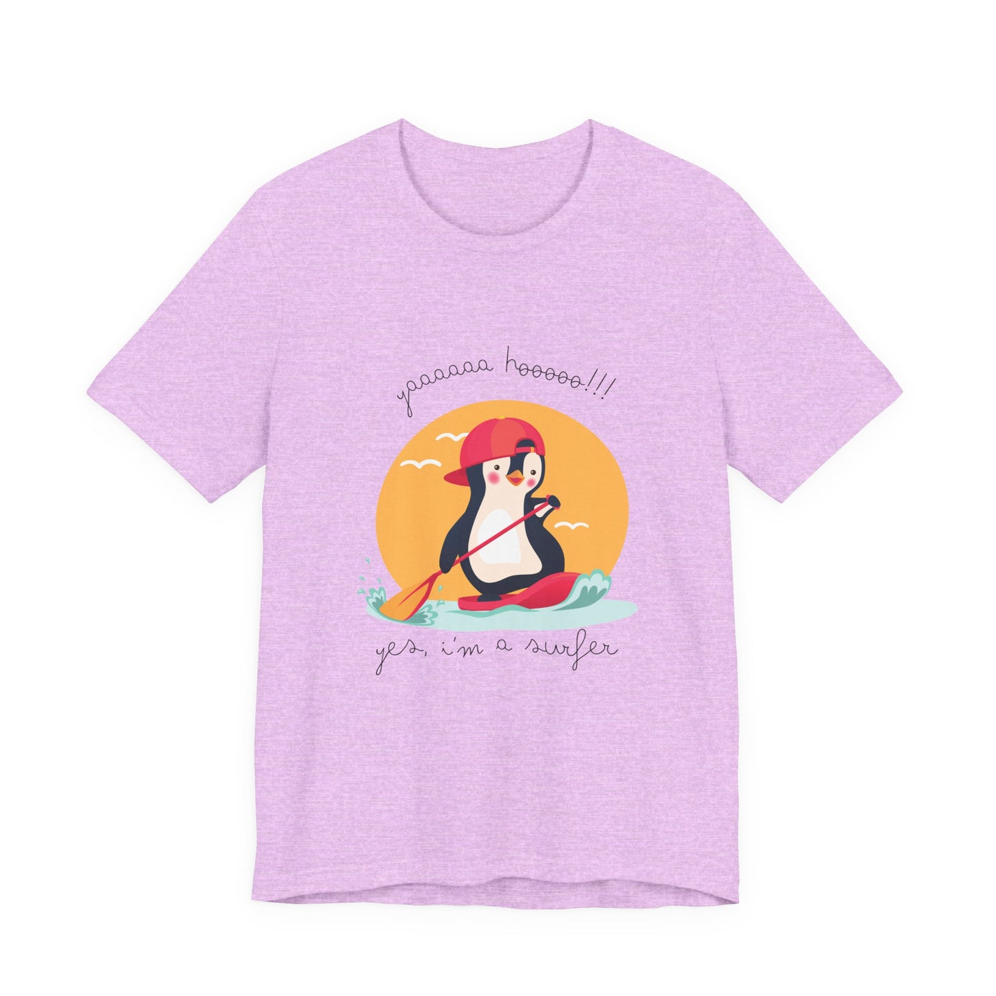 Cute Penguin Surfing Tee, Unisex