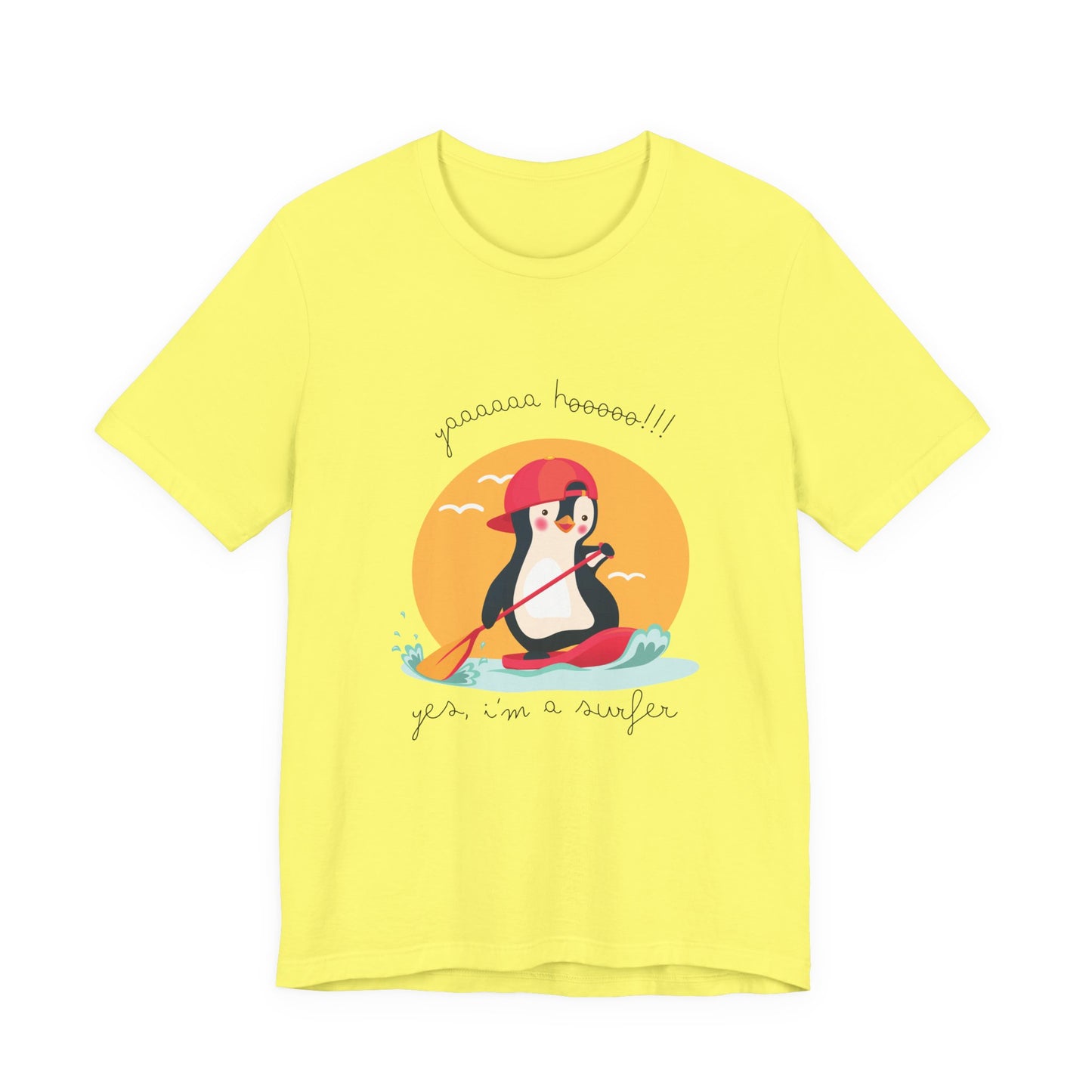 Cute Penguin Surfing Tee, Unisex