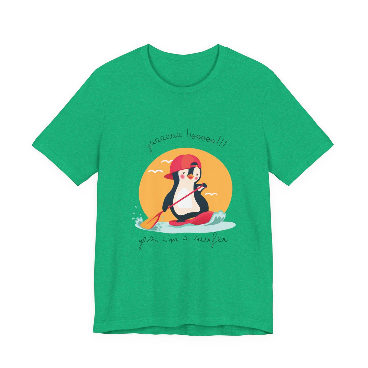 Cute Penguin Surfing Tee, Unisex