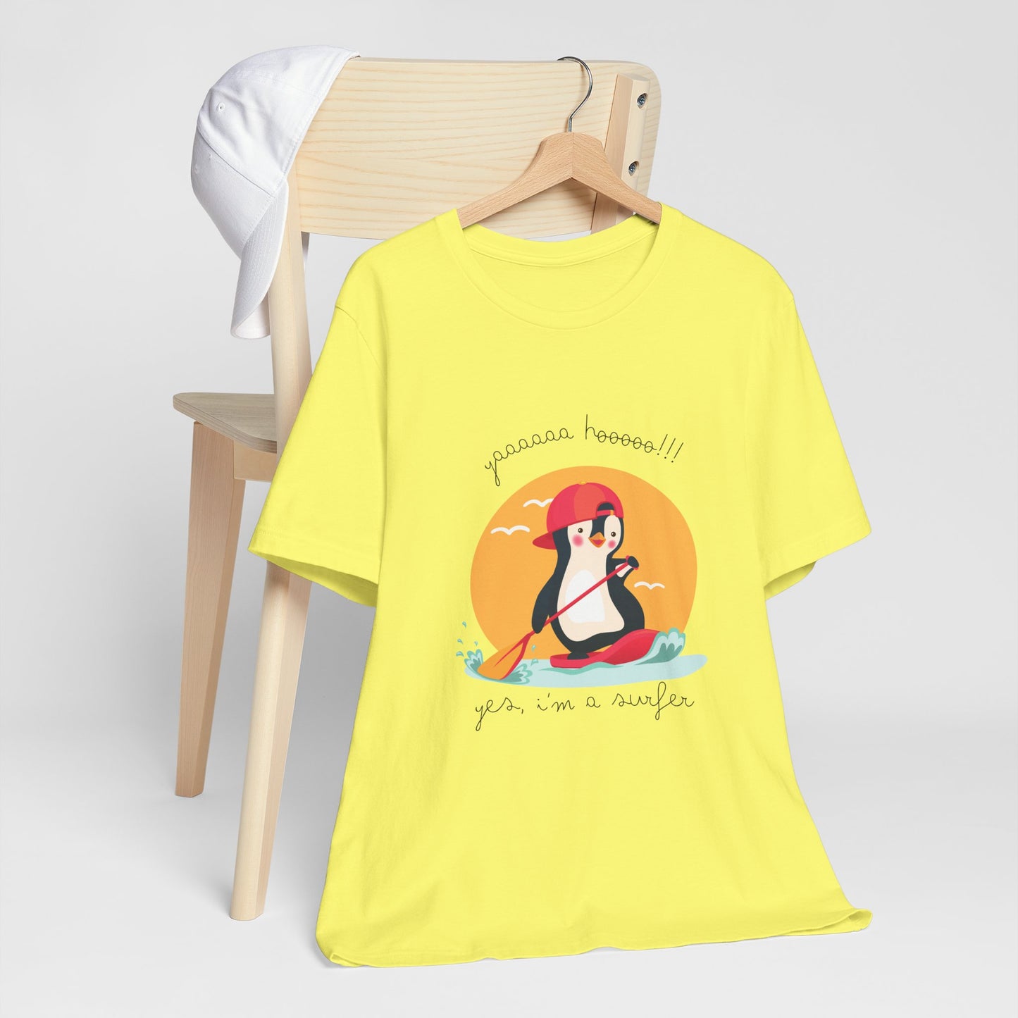 Cute Penguin Surfing Tee, Unisex