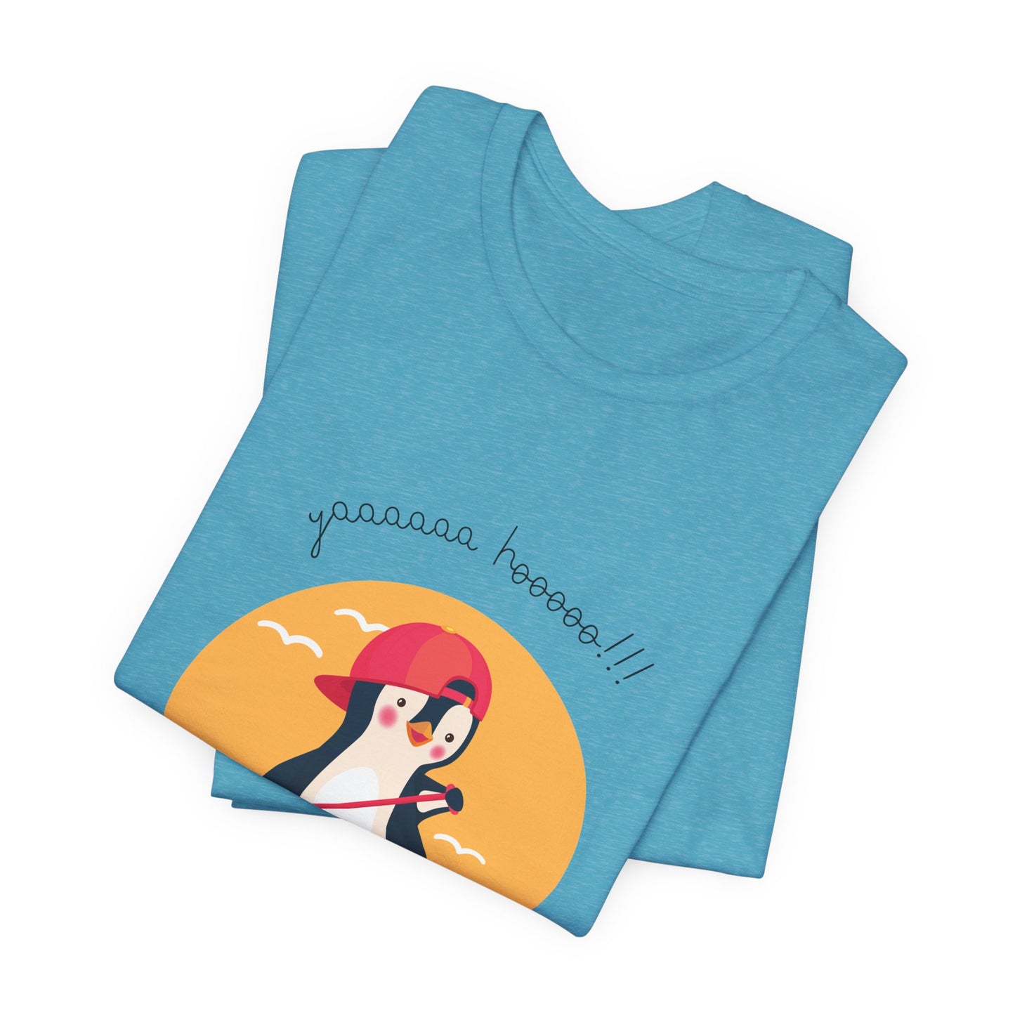 Cute Penguin Surfing Tee, Unisex