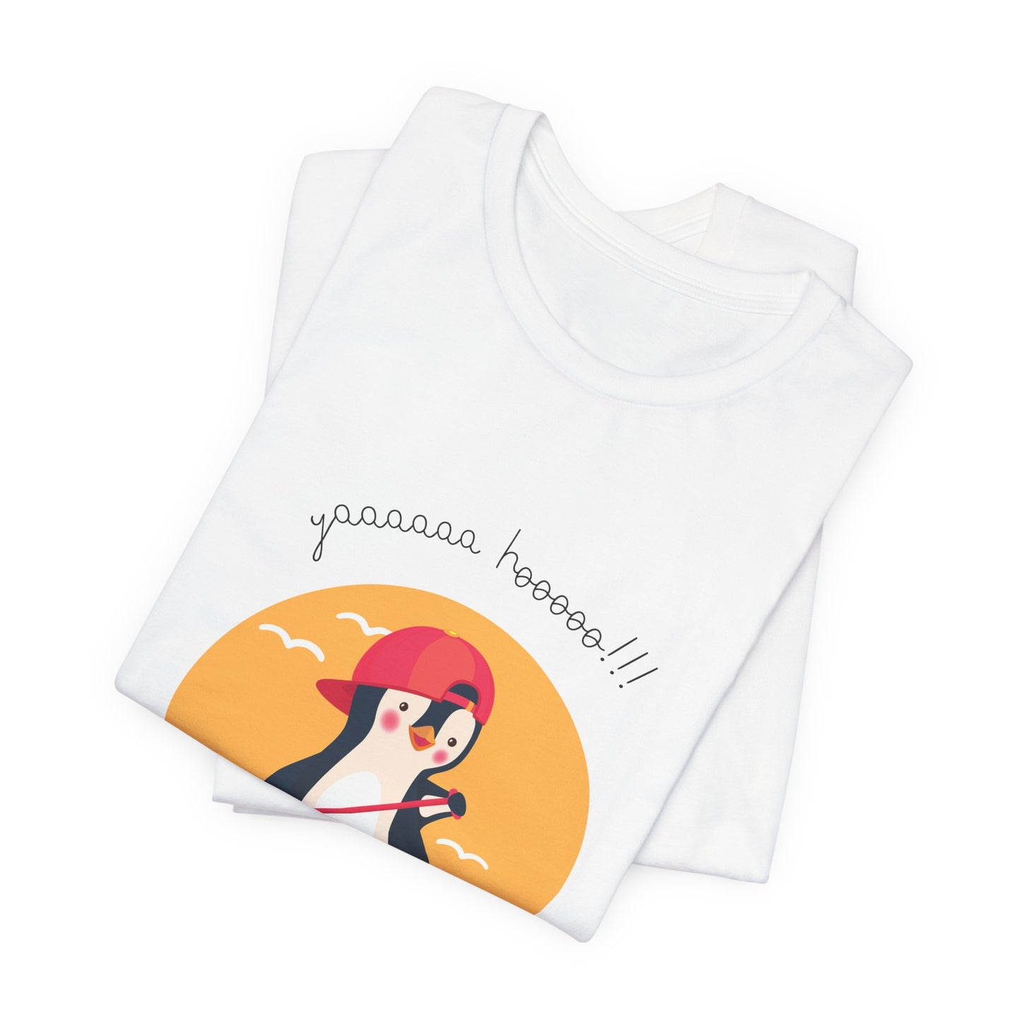 Cute Penguin Surfing Tee, Unisex